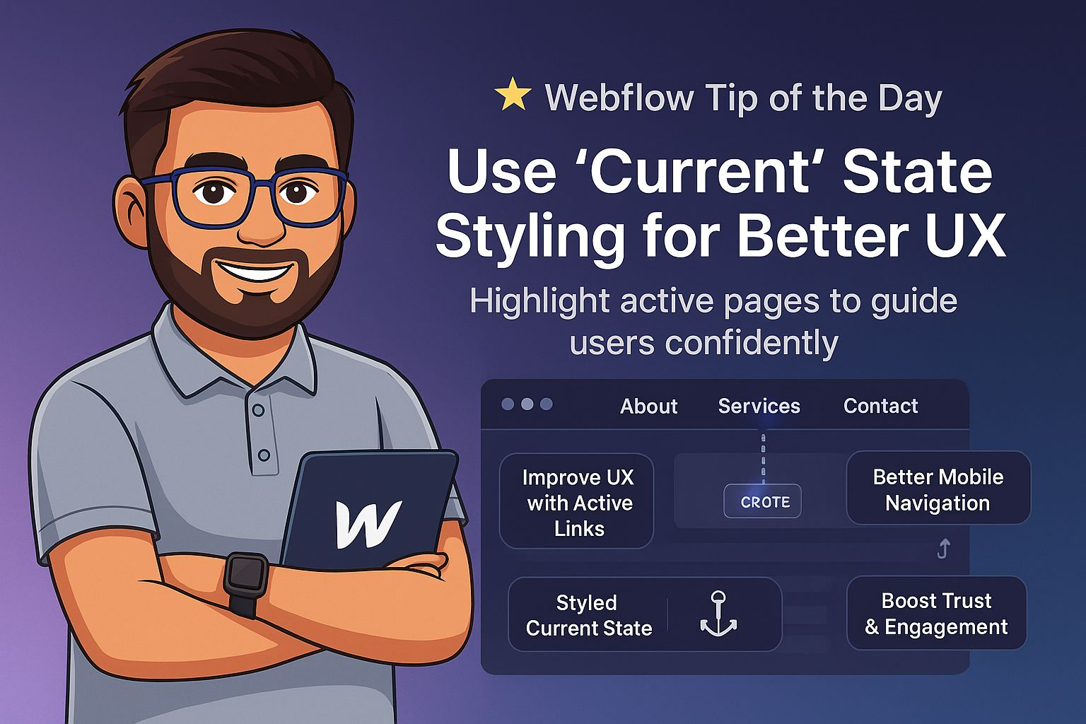 Enhance Navigation UX with “Current” State Styling in Webflow